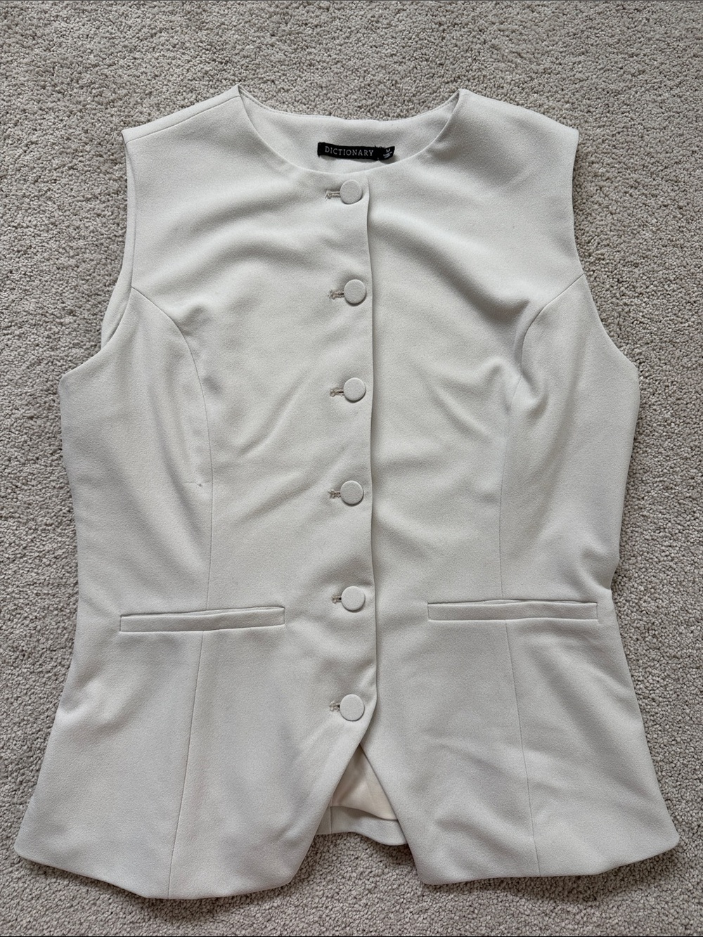 Dictionary Button-up Blouse Size Medium - Picture 3 of 3